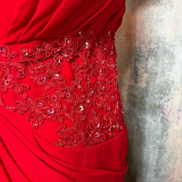 📌JJs House Glamorous Beaded off Shoulder Sleeves Prom - Ball - Evening Gown - Picture 3 of 16